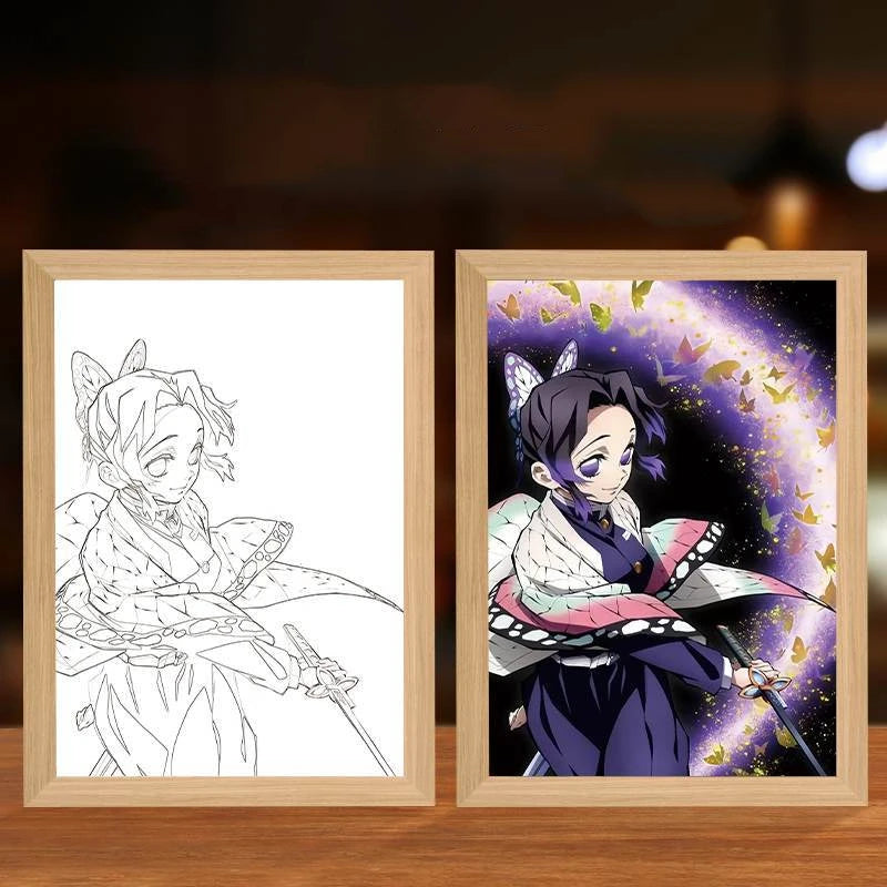 ⚔️🔥 Demon Slayer LED Light Frame – Awaken the Power of the Hashira! 🌙💨
