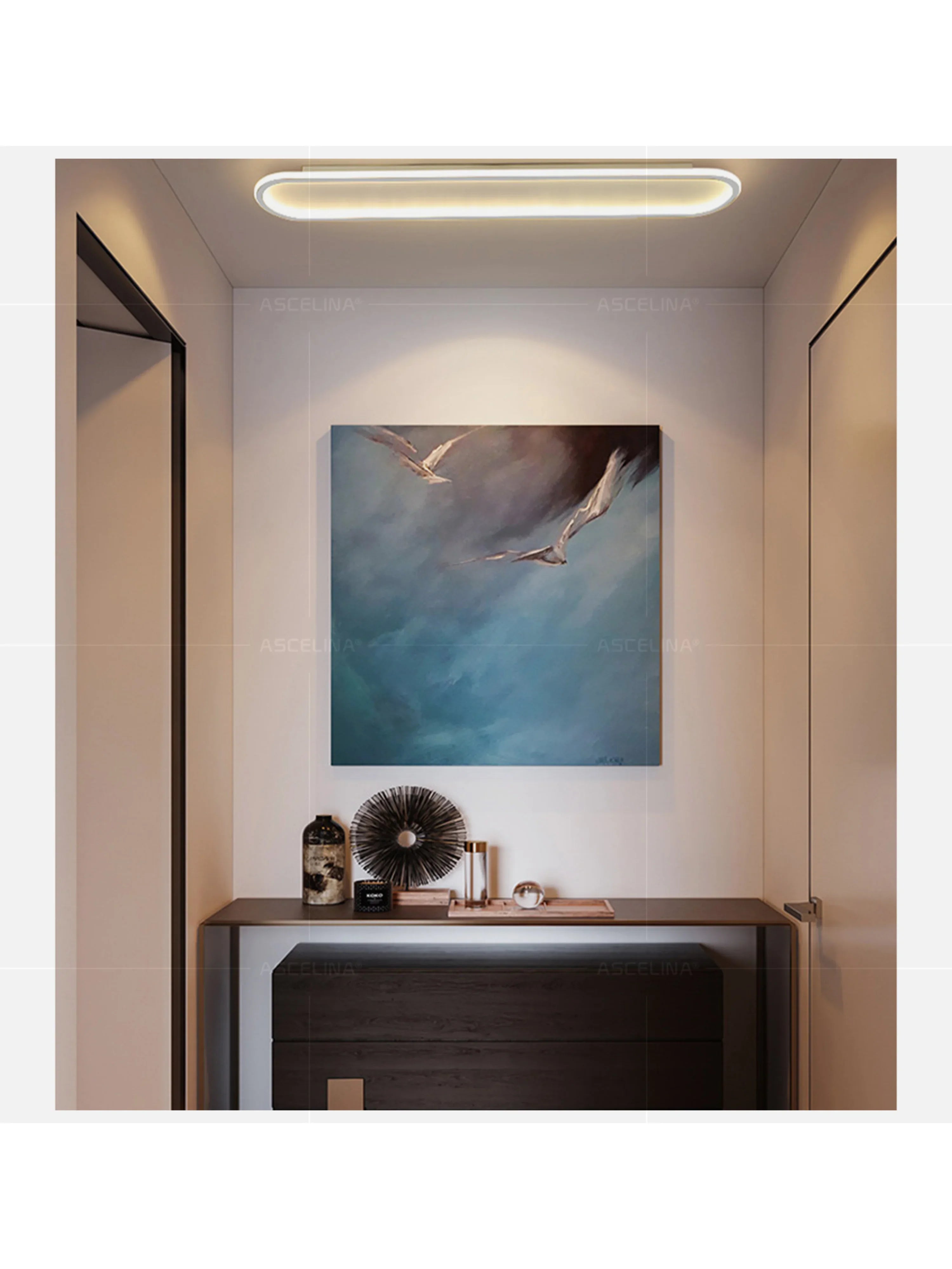 DARHYN - Modern LED Ceiling Light Oval Black