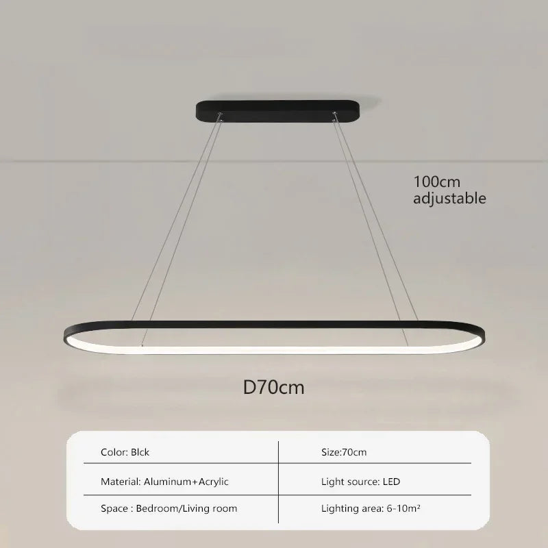 DARHYN - Modern LED Oval Overhead Pendant Light