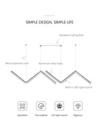 DARHYN - Pendant Light Nodic Gold Hanging Chandelier