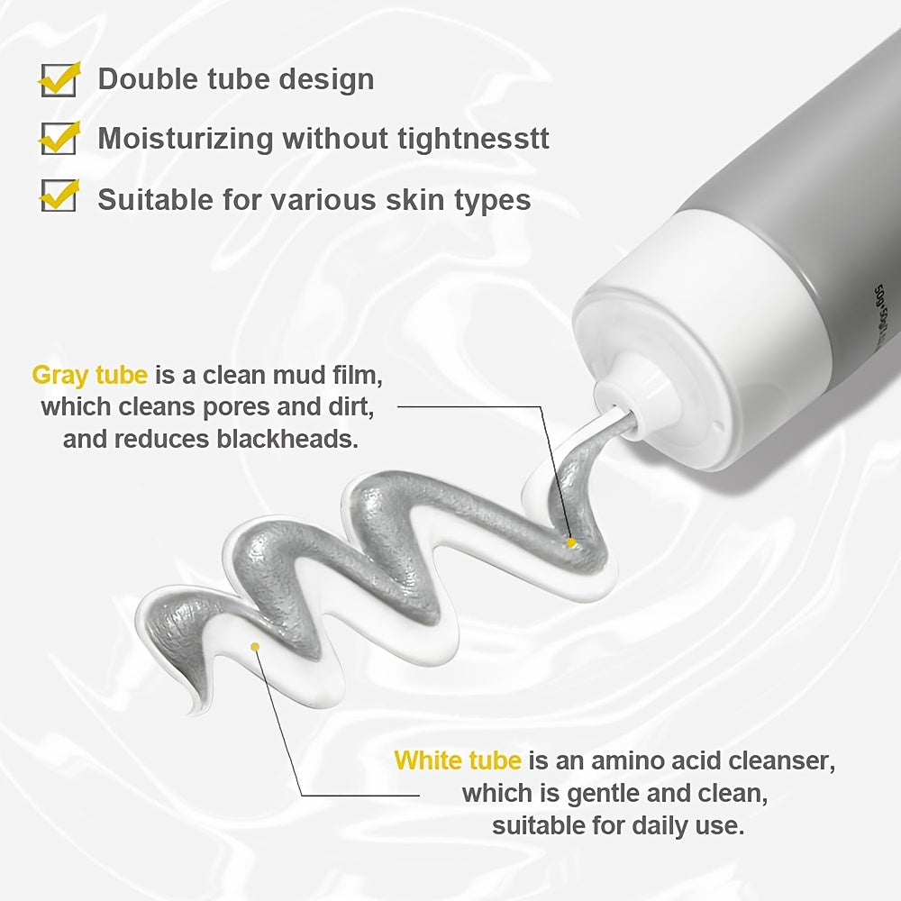 🧼Amino Acid White Mud Double-Care Facial Cleanser