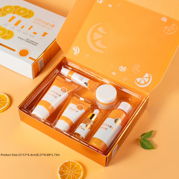 ✨ Vitamin C Complete Skincare Set — Brighten, Hydrate &amp; Transform Your Skin 🍊