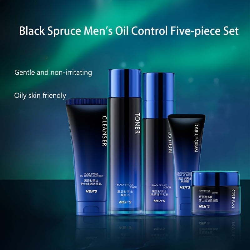 Men’s Black Spruce Oil-Control 5-Piece Set