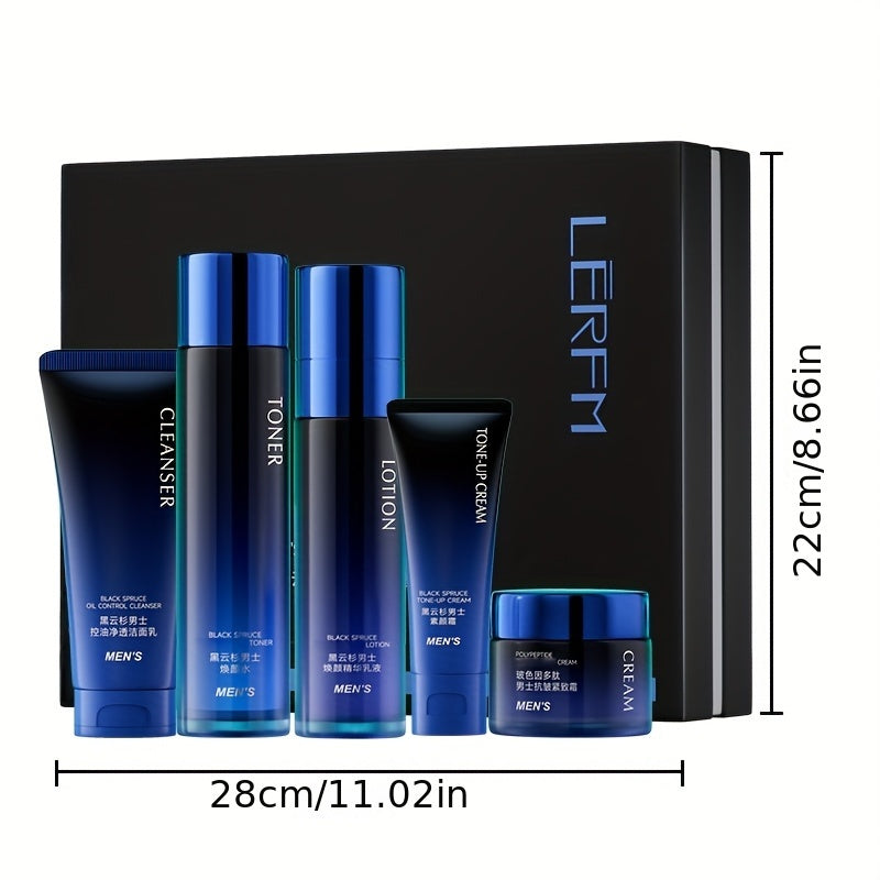 Men’s Black Spruce Oil-Control 5-Piece Set