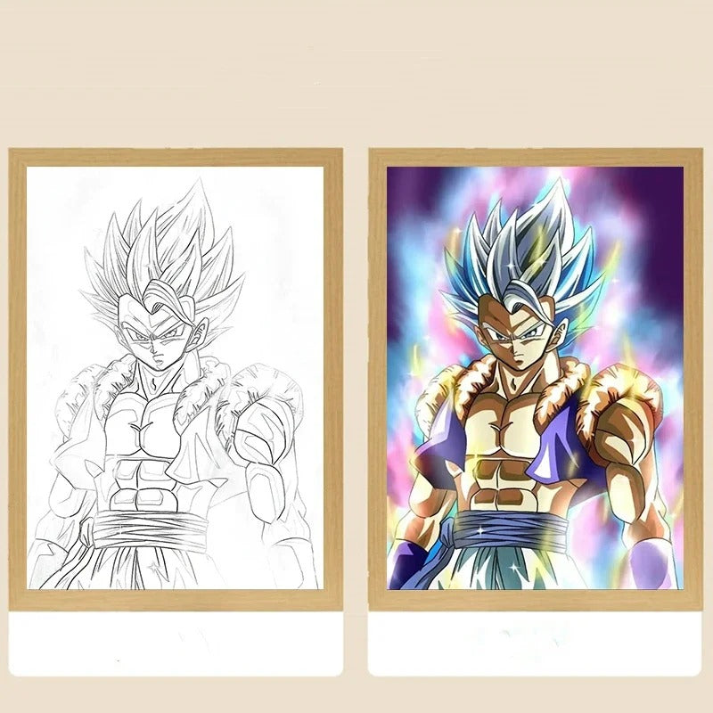 ⚡🔥 Super Saiyan LED Light Frame – Bring Your Favorite Heroes to Life! 💥🌌