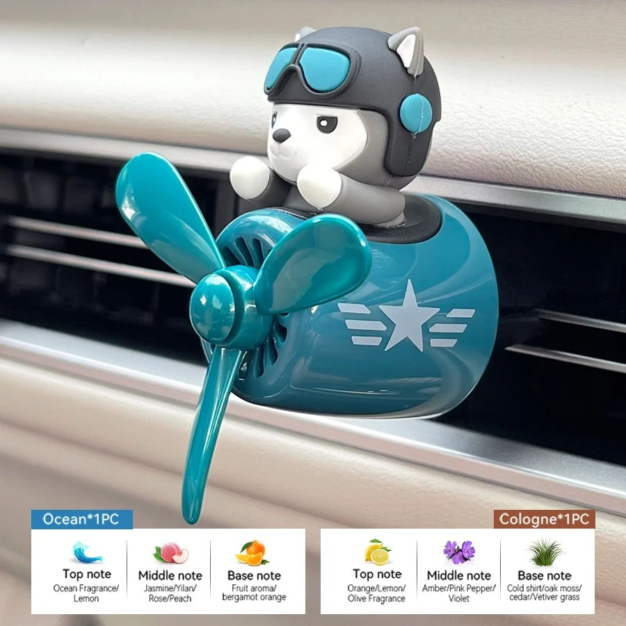 🐻 Pilot Bear™ Rotating Car Air Freshener