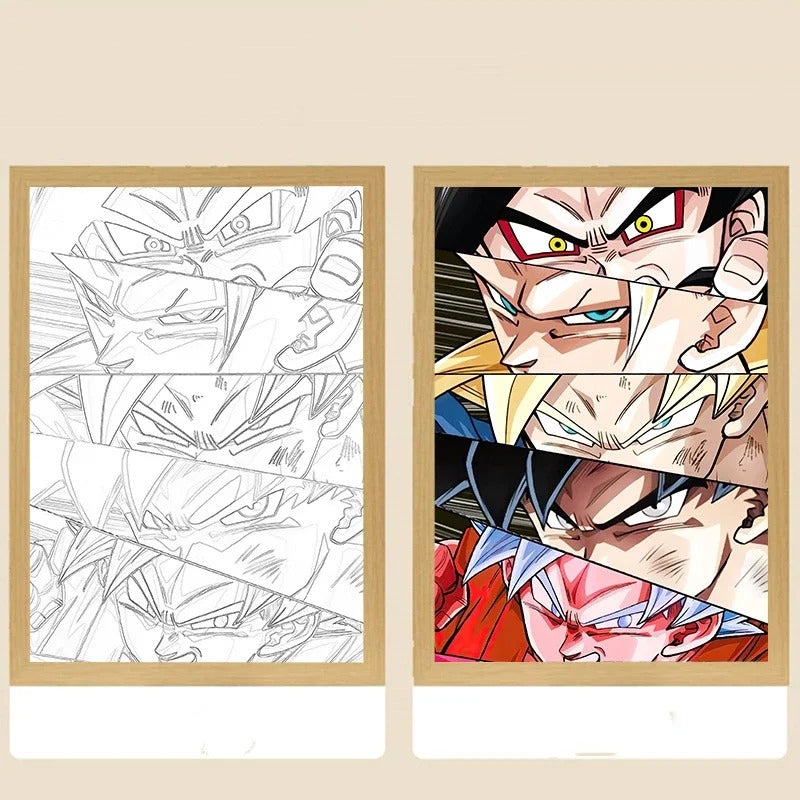 ⚡🔥 Super Saiyan LED Light Frame – Bring Your Favorite Heroes to Life! 💥🌌