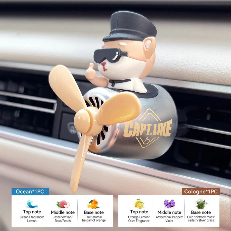 🐻 Pilot Bear™ Rotating Car Air Freshener