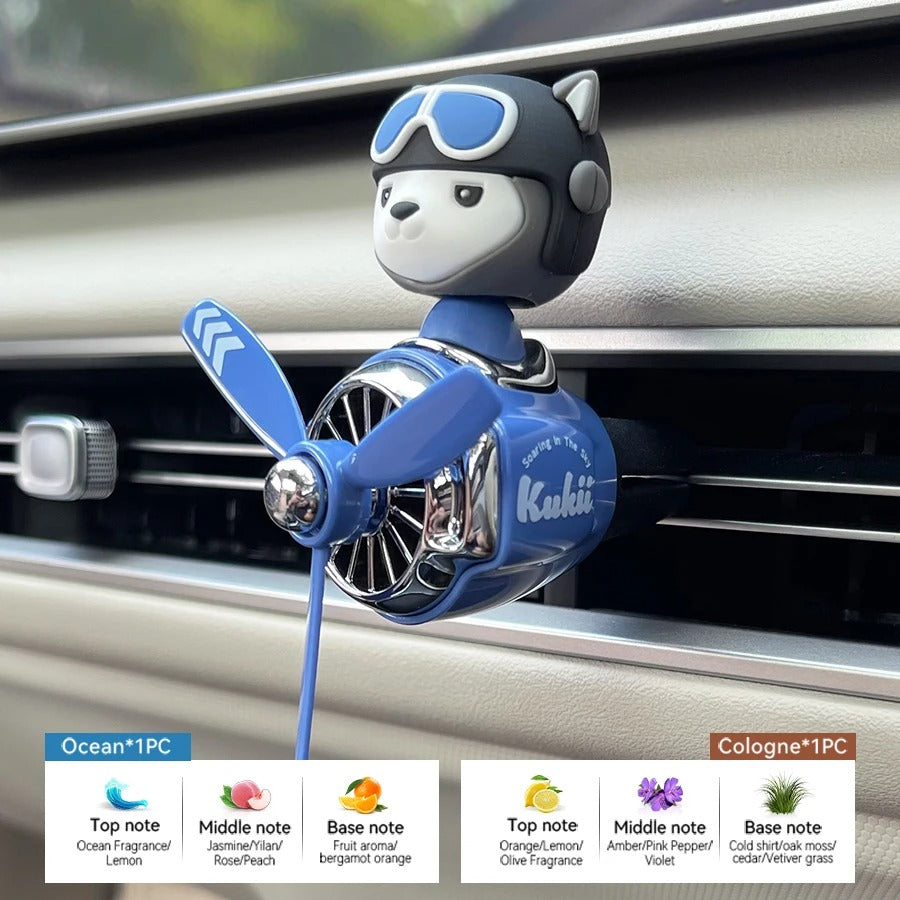 🐻 Pilot Bear™ Rotating Car Air Freshener