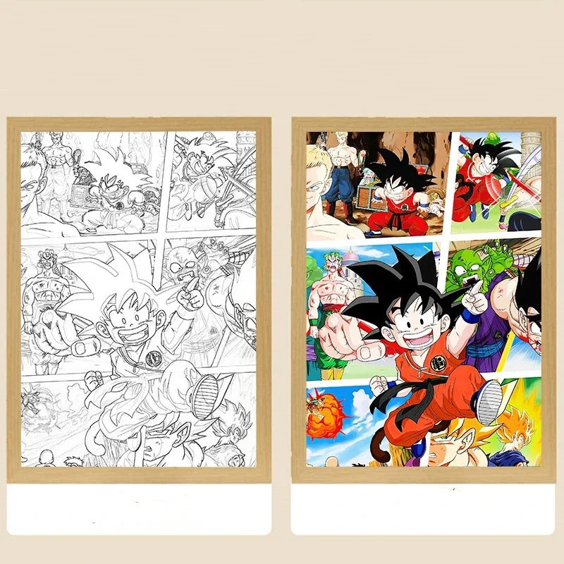 ⚡🔥 Super Saiyan LED Light Frame – Bring Your Favorite Heroes to Life! 💥🌌
