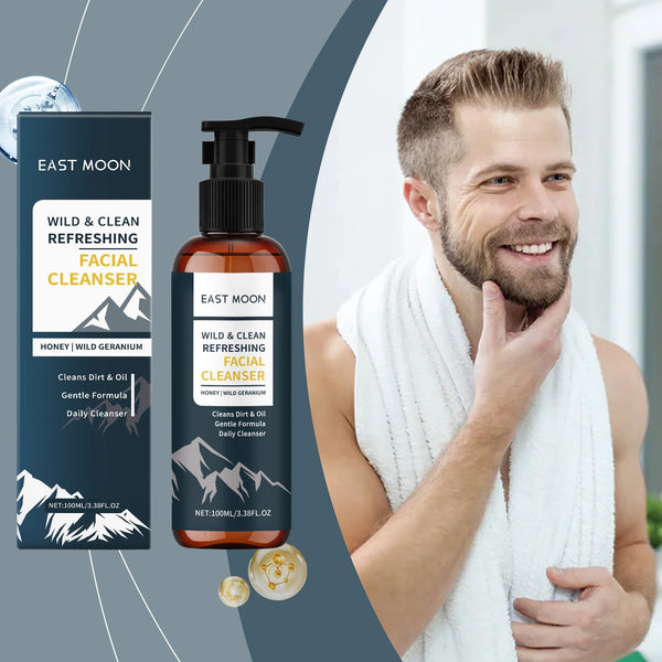 WILD & CLEAN REFRESHING FACIAL CLEANSER – HONEY + WILD GERANIUM