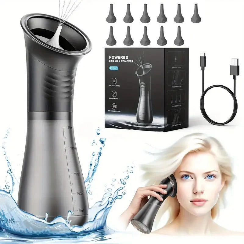 AquaPulse™ Electric Ear Cleaner — The Safe, Warm Water Way to Clean Ears Comfortably