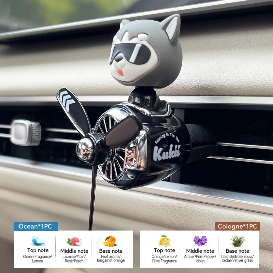 🐻 Pilot Bear™ Rotating Car Air Freshener