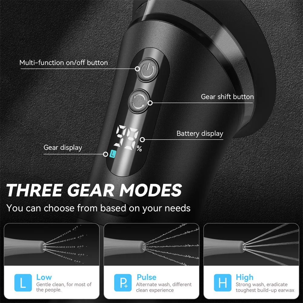 AquaPulse™ Electric Ear Cleaner — The Safe, Warm Water Way to Clean Ears Comfortably