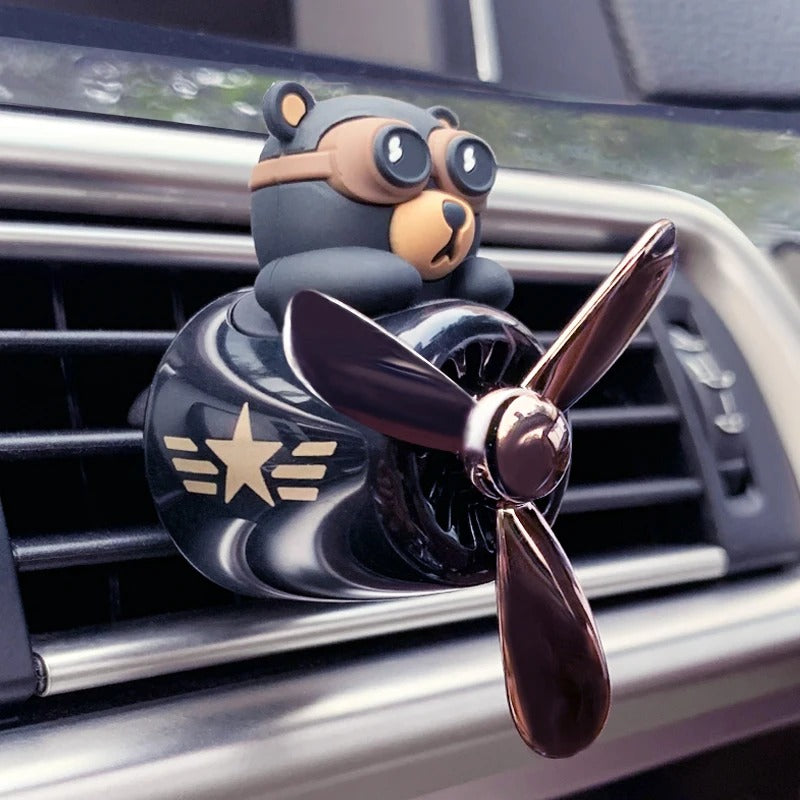 🐻 Pilot Bear™ Rotating Car Air Freshener