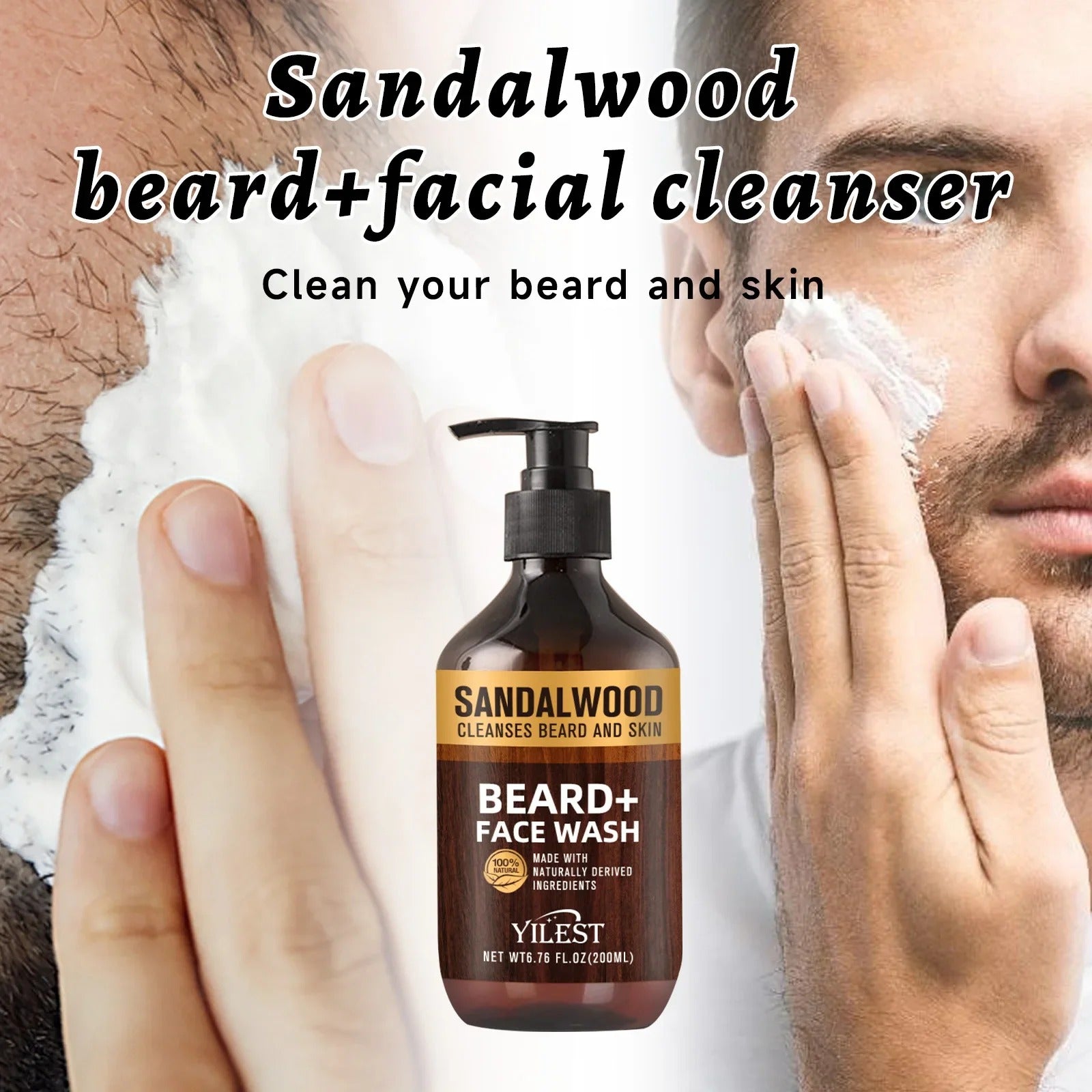 Sandalwood Beard + Face Wash 🌿🔥