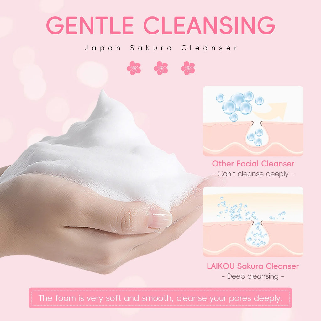 🌸 Japan Sakura Cleanser — Deeply Clean, Softly Glow