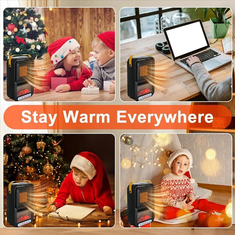 🔥 EmberGlow™ Smart Portable Heater — Cozy Heat with Realistic Flame Ambience