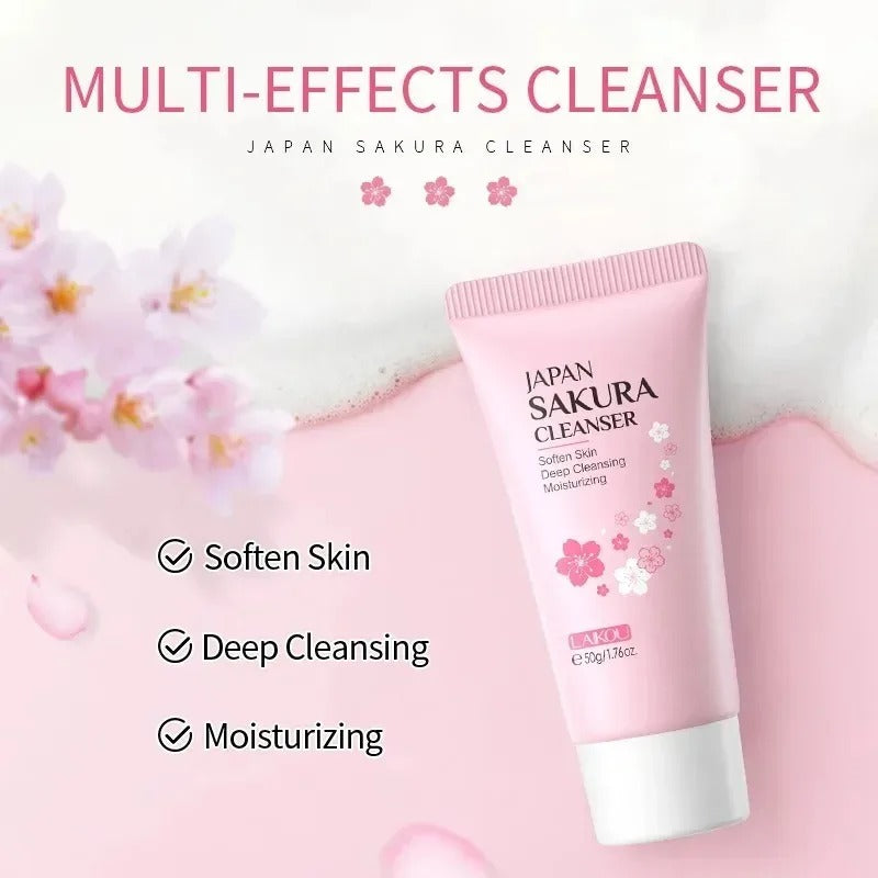 🌸 Japan Sakura Cleanser — Deeply Clean, Softly Glow