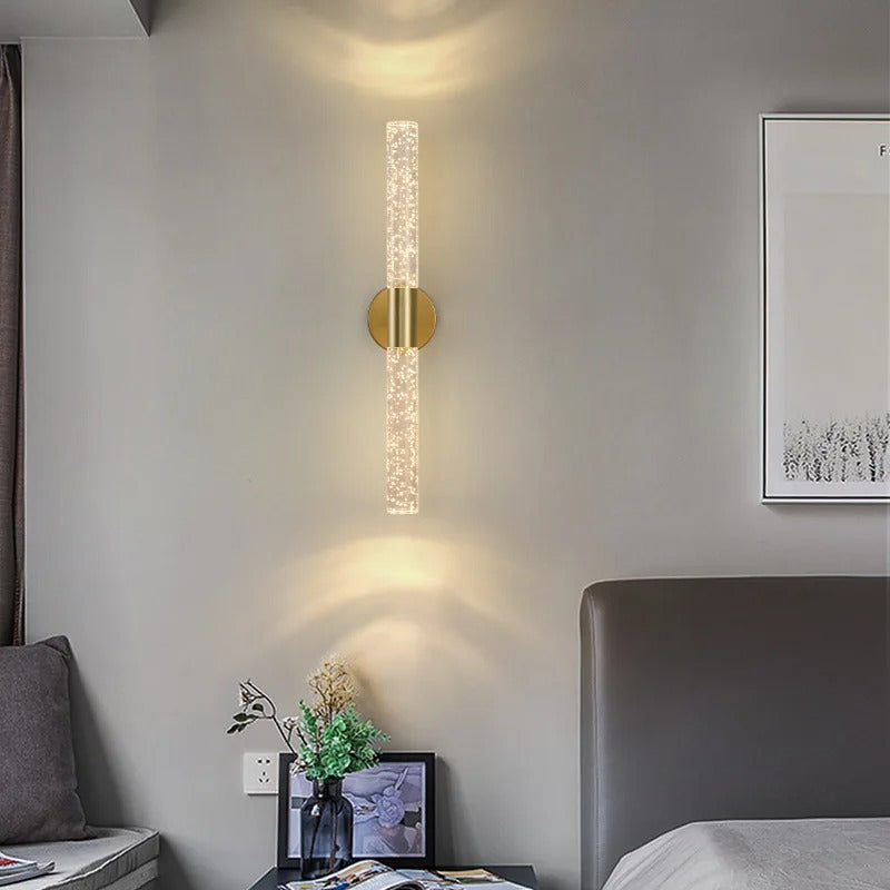 Vertical Glass Wall Sconce