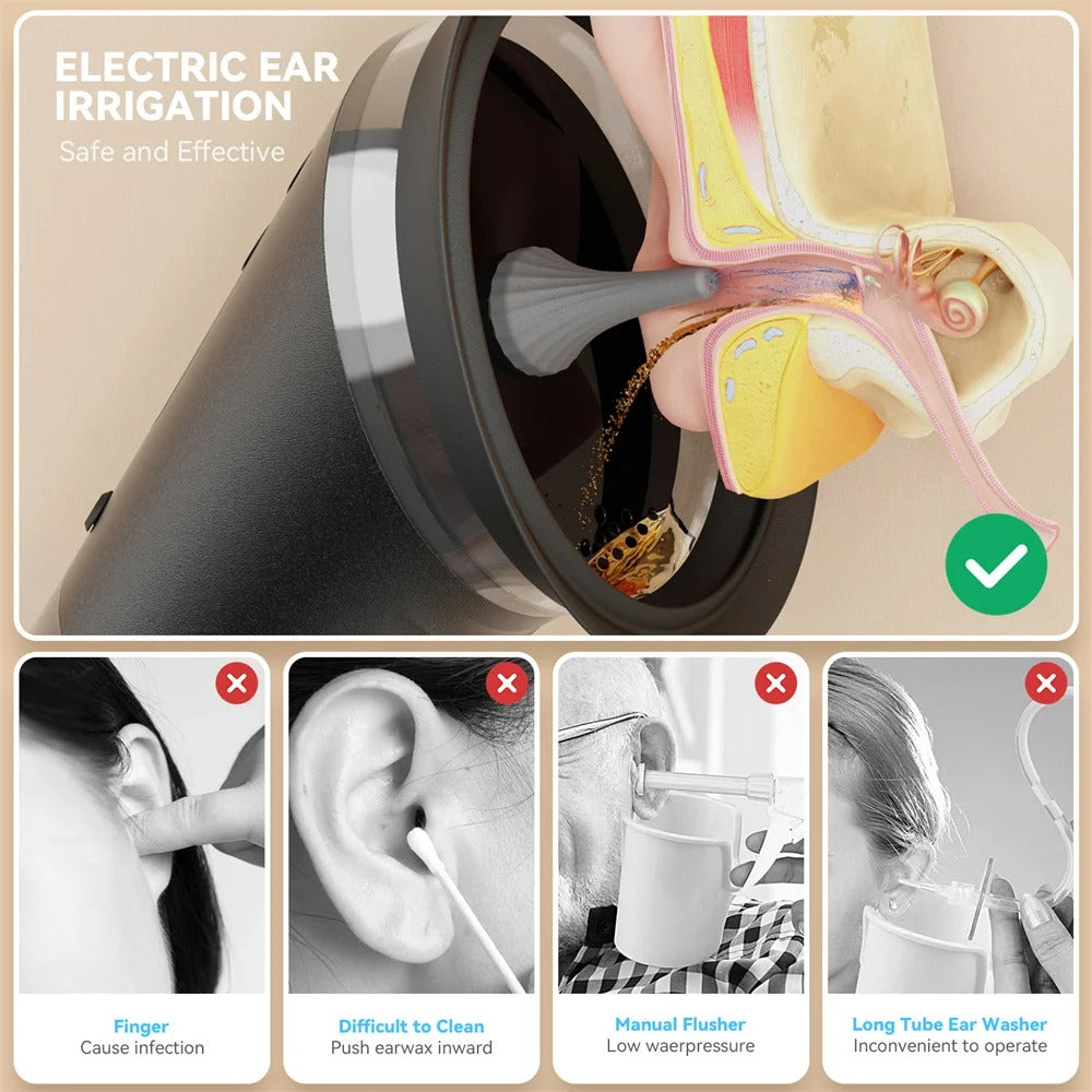 AquaPulse™ Electric Ear Cleaner — The Safe, Warm Water Way to Clean Ears Comfortably